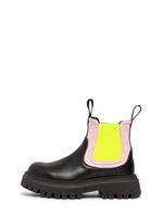 Leather & Poly Boots W/logo