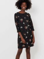 Black Floral Dress CAMAIEU - Women