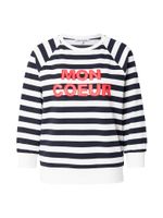 MORE & MORE Sweater majica  morsko plava / svijetlo crvena / bijela