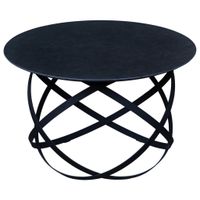 Livetastic KONFERENČNÝ STOLÍK, čierna, kov, keramika, 70/70/45 cm