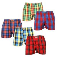 5PACK pánské trenky Styx klasická guma vícebarevné (5A100118) L