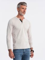 Ombre Clothing Henley Majica siva