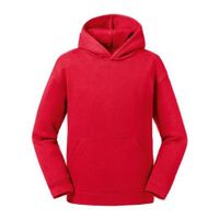 Red Authentic Russell Hooded Sweatshirt for Children