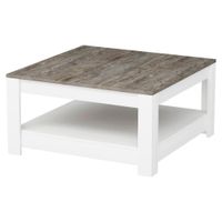 Livetastic KONFERENČNÝ STOLÍK, biela, tmavý dub, kompozitné drevo, 89/89/45 cm