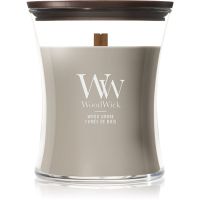Woodwick Wood Smoke dišeča sveča z lesenim stenjem 275 g
