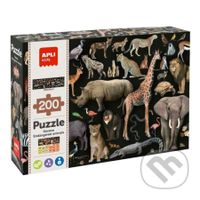 Ohrožená zvířata v savaně - puzzle z kategorie Naučné puzzle