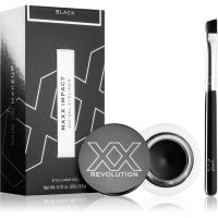 XX by Revolution MAXX IMPACT gel črtalo za oči s čopičem odtenek Black 3 g