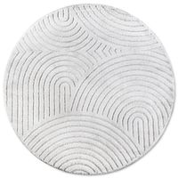 Kusový koberec New York 106203 White kruh Kruh Ø 200 cm