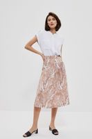 Marisse Patterned Skirt With Pockets L-Sc-3708 Toffee