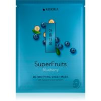 KORIKA SuperFruits Blueberry - Detoxifying Sheet Mask Razstrupljevalna maska iz platna Blueberry 25 g