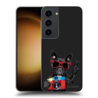 Silikónový čierny obal pre Samsung Galaxy S23 5G - Francúzsky Buldoček