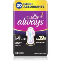 Always Platinum Secure Night Size 4 прокладки гігієнічні нічна 20 кс