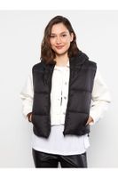 LC Waikiki LCW Casual Women's Hooded Plain Puffer Vest