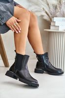 GOE leather ankle boots with zip GOE black