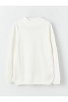 LC Waikiki Half Turtleneck Basic Long Sleeve Girls Knitwear Sweater