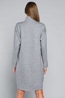 Dámský župan na zip Italian Fashion Grafi - bavlněný propínací Šedá M