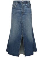 Mina Flared Denim Midi Skirt