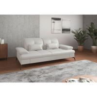 Sit & More 2,5-MIESTNA POHOVKA, biela, pravá koža