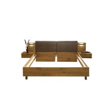 Carryhome POSTEĽ S NOČNÝMI STOLÍKMI, 180/200 cm, farba duba