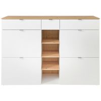 Xora SKRINKA NA TOPÁNKY, biela, dub artisan, 148/103/38 cm