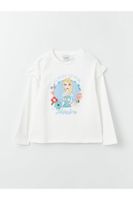 LC Waikiki Crew Neck Elsa Printed Long Sleeve Girls T-Shirt