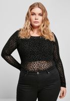 Women's Flock Lace Body Black