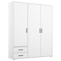 Rauch Möbel SKRIŇA S OTOČNÝMI DVERAMI, biela, 140/194/53 cm