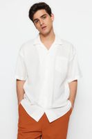 Trendyol White Oversize Fit Summer Cotton Shirt