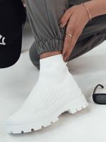 Buty damskie skarpetkowe ORCE białe Dstreet