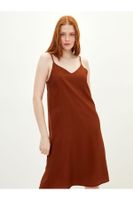 LC Waikiki V-Neck Straight Strap Viscose Women's Nightgown