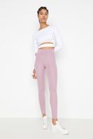 Trendyol Pale Pink Wide Waist Elastic Extra Compression Full Length Knitted Sports Leggings