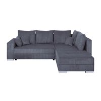 P & B ROHOVÁ SEDAČKA, textil, kompozitné drevo, tmavosivá