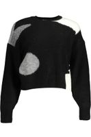 Desigual czarny sweter ze wzorem