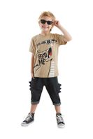 Denokids Funny Dino Boy Summer T-shirt Capri Shorts Set