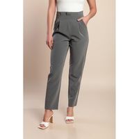 Elegante High Waist Longhose, Grau