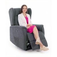 COMFORT relaxációs, dönthető füles fotel masszázs- és fűtésfunkcióval, antracit szövet