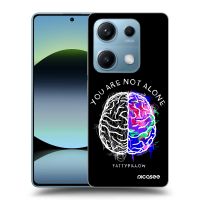 Silikónový čierny obal pre Xiaomi Redmi Note 14S - Brain - White