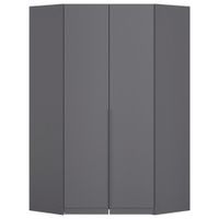 Rauch Möbel ROHOVÁ ŠATNÍKOVÁ SKRIŇA, sivá, 117/229/117 cm