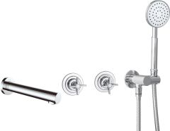 Bateria wannowa podtynkowa Deante Temisto 4-otworowa chrom połysk BQT_018P