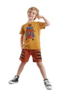 Denokids Super Tiger Boy's Summer T-shirt Shorts Set