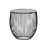 PRÍRUČNÝ STOLÍK, čierna, strieborná