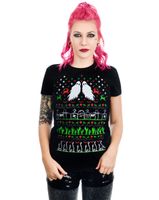 gothic in punk majica ženska - GRAVE ROBBER ZOMBIE XMAS VS HALLOWEEN BABYDOLL CHR - TOO FAST - WTBD-T-GROB S