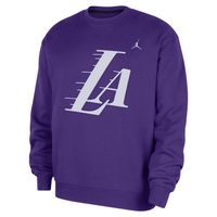 Jordan NBA Los Angeles Lakers Statement Essentials Fleece Crew-Neck Sweatshirt - Pánske - Mikina Jordan - Fialové - HM7588-504 - Veľkosť: XL