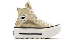Converse Chuck Taylor All Star Lift Double Stack Metallic 4 - Dámske - Tenisky Converse - Žlté - A15164C - Veľkosť: 38