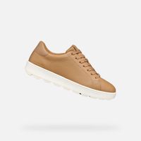 Beige women's sneakers Geox Spherica ECUB-1 - Women's
