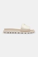 Coach papuci cu toc plat pentru femei, din piele Brynn Leather Slide Sandal