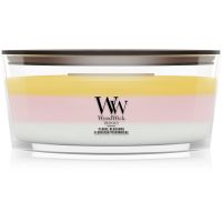 Woodwick Trilogy Floral Blossoms dišeča sveča z lesenim stenjem 453.6 g