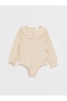 LC Waikiki LCW baby Crew Neck Long Sleeve Baby Girl Snap Snap Bodysuit