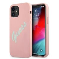 Ovitek GUESS SILICONE VINTAGE Apple iPhone 12 mini pink