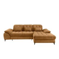Livetastic ROZKLADACIA ROHOVÁ SEDAČKA, textil, zlatá